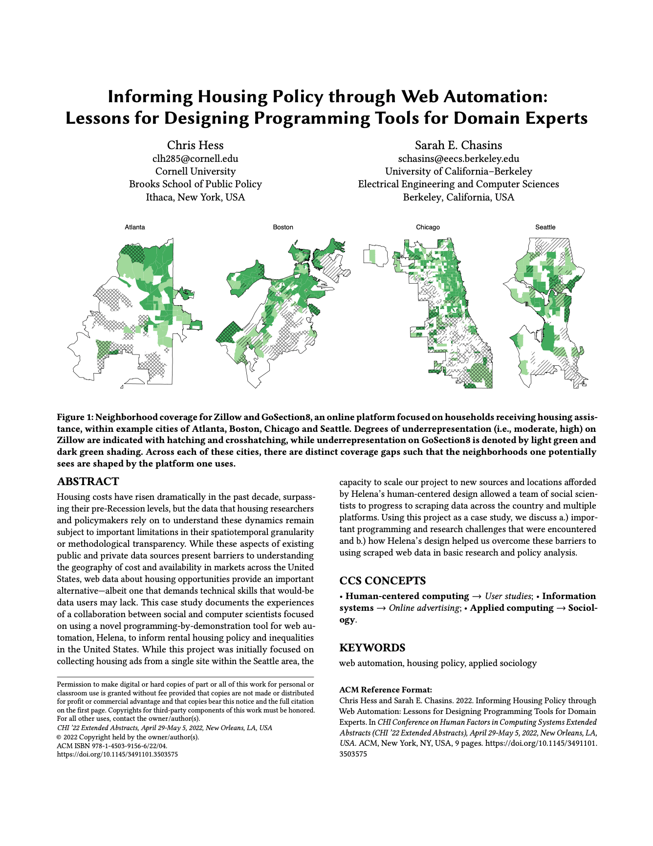 Informing Housing Policy through Web Automation: Lessons for Designing Programming Tools for Domain Experts