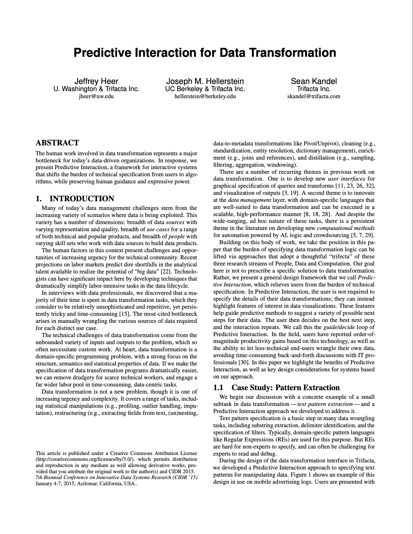 Predictive Interaction for Data Transformation