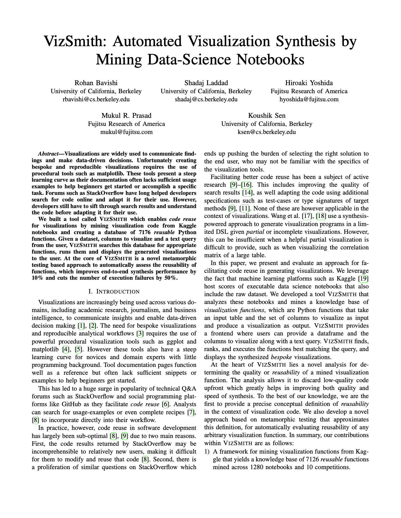 VizSmith: Automated Visualization Synthesis by Mining Data-Science Notebooks
